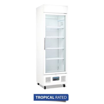 Polar Upright Display Fridge 368Ltr White DM076-A