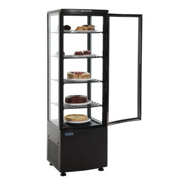Polar C-Series Curved Door Display Fridge Black 235Ltr DP289-A