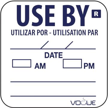 Vogue (Pack of 1000) Removable Use By Labels E150