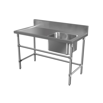 1700 X 600mm Single Right Bowl Kitchen Sink Stainless Steel