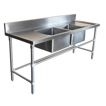 1700 X 600mm Double Middle Bowl Kitchen Sink Stainless Steel
