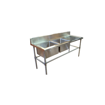 1500 X 700mm New Commercial Double Bowl Kitchen Sink #304 Stainless Steel
