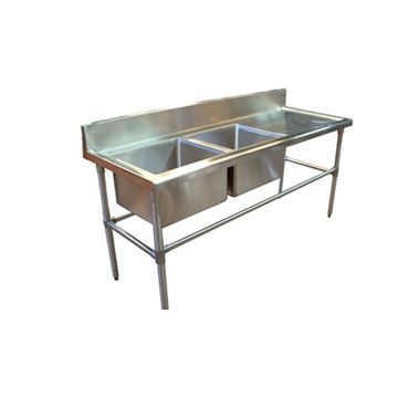 1800X600mm Double Left Bowl Kitchen Sink Stainless Steel