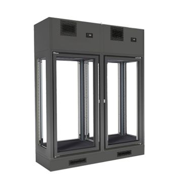 Fagor Refrigerated Dual Zone 2 Doors Black Wall-Mounted Wine Cellar FWC-2302-2WB