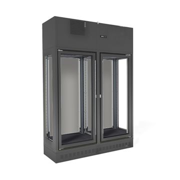 Fagor Commercial Single Zone 2 Doors Black Wall-Mounted Wine Cellar FWC-2302-1WB
