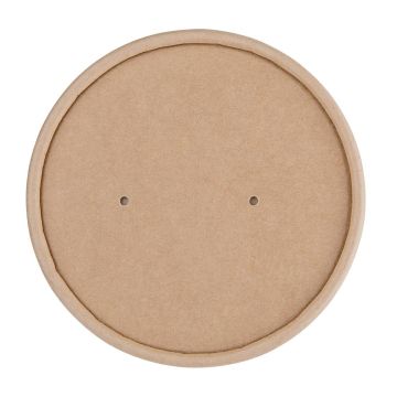 Fiesta Green Biodegradable Paper Soup Container Lids 98mm (Pack of 500) FB556