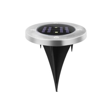 Solar Powered Bright Circle Stainless Steel Outdoor Underground Led Light