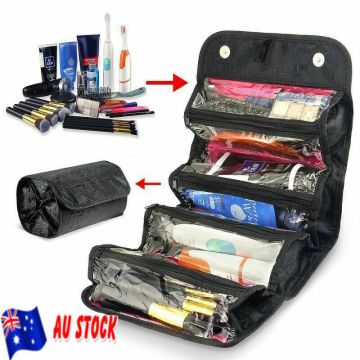 Portable Fashion Makeup Toiletries Travel Cosmetic Roll Bag