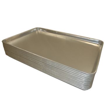 12Pcs Aluminium Oven Baking Pan Cooking Tray Bakers Gastronorm Trolley 600mm