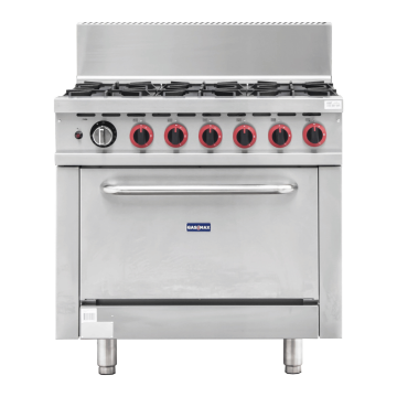 Gasmax Commercial 6 Burner With Oven Flame Failure GBS6TSLPG