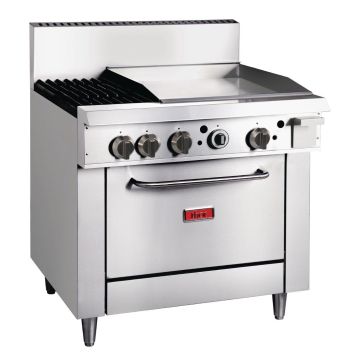 Thor 36in Freestanding Oven Range With Griddle and 2 Burners Natural Gas GE543-N