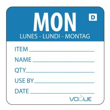Vogue (Pack of 250) Dissolvable Day of the Week Labels Monday GH351