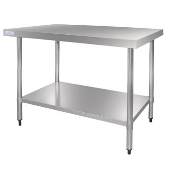 Vogue Stainless Steel Table with Splashback 1200mm GJ507