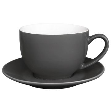 Olympia (Pack of 12) Cafe Cappuccino Cups 340ml Charcoal GK078
