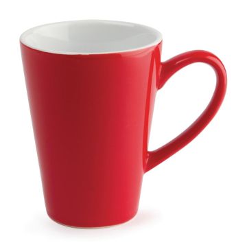 Olympia (Pack of 12) Cafe Latte Cups 340ml Red GL486