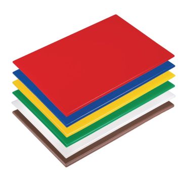Hygiplas Antibacterial High Density Chopping Board Set 450x300x12mm (Pack of 6) HC862