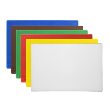 Hygiplas Antibacterial Low Density Chopping Board Set 450x300x10mm (Pack of 6) HC870