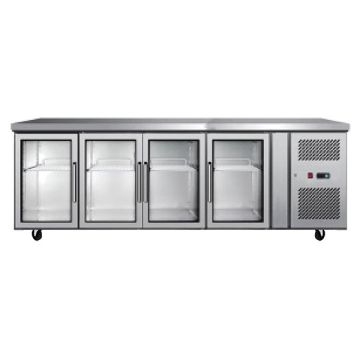 Atosa Glass Four Door Fridge Cooling Table 2230mm EPF3741