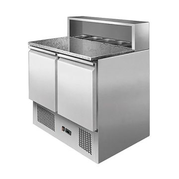 Atosa Two Doors Pizza Table Marble Top Saladette Fridge 900mm ESL3831