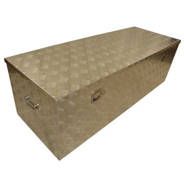  Aluminium 1450X520X460mm, 2mm Checker Plate Tool Box Tray Storage Ute Truck