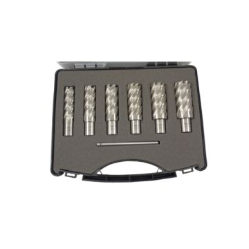 7Pcs (28mm-38mm) Hss Rota Broach Annular Cutter Set For Drill Inc Case & Pin Mt2