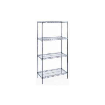 610 X 910 X 1800mm Heavy Duty Chrome Wire Shelf Shelves W / Wheels Castors