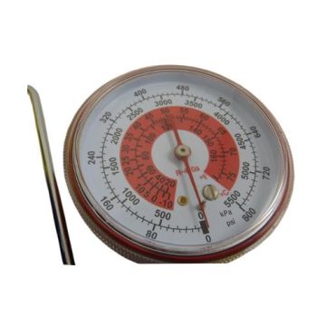 Right Side Pressure Gauge For 2 Two Way Manifolds Set Refrigeration Air Con