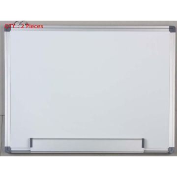 2X BRAND NEW 450X600MM SINGLE SIDE ALUMINUM FRAME MAGNETIC DRY WIPE WHITEBOARD