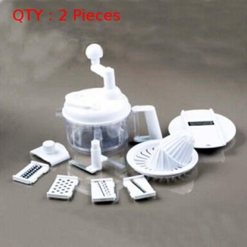 2X New Manual Rapid Multifunction Quick Chopper Food Processor Kitchen Tool