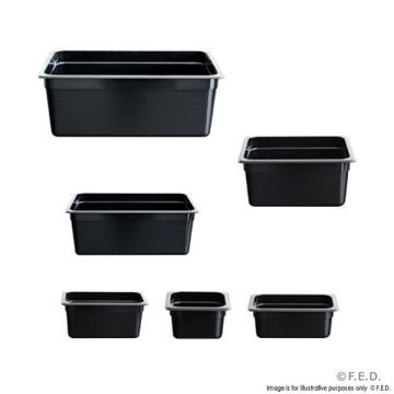 Fed - Black Poly 1/2 X 65 Mm Gastronorm Pan JW-P122B
