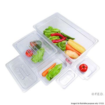 JW-P162 - Clear Poly 1/6 X 65 mm Gastronorm Pan