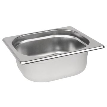 Vogue Stainless Steel 1/6 Gastronorm Pan 65mm DN727