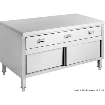 Fed Kitchen Tidy Workbench Cabinet With Handy Doors & Drawers-Sktd-1200