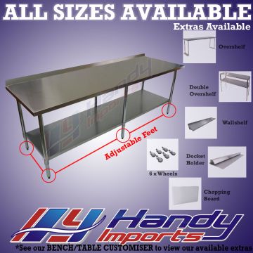 2438 X 610mm #304 Stainless Steel Bench
