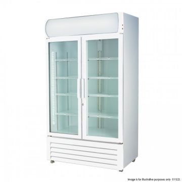Fed Large Two Glass Door Colourbond Upright Drink FridgeLG-1000P