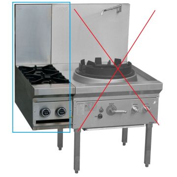 Lkk:2 Gas Open Burner Clip Onto Gas Wok - LKKOB2-CL
