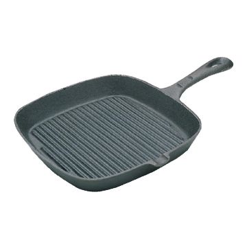 Vogue Square Cast Iron Ribbed Skillet Pan M653