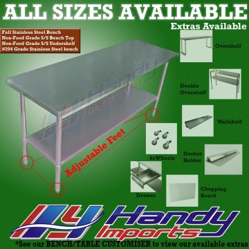 Full 762 X 1219mm #430 Stainless Steel Bench