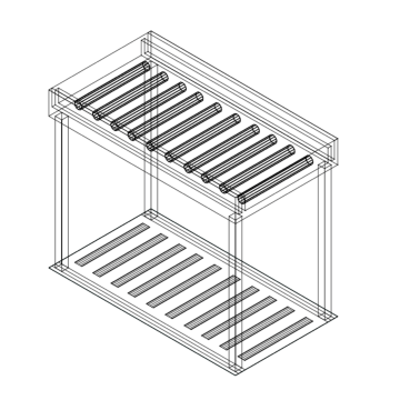 Fagor Stainless Steel Rolling Table for 4 Baskets MR4C