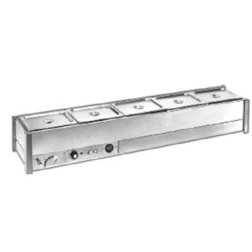 Roband Hot Bain Marie 6 X 1/2 Size Pans, Single Row BM16A