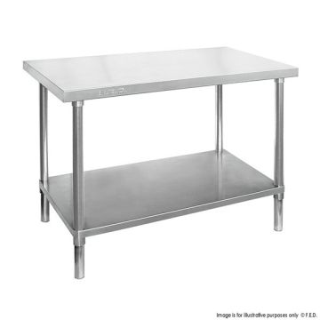 Fed Premium Stainless Steel Workbench 600mm Deep - WB6-2100/A