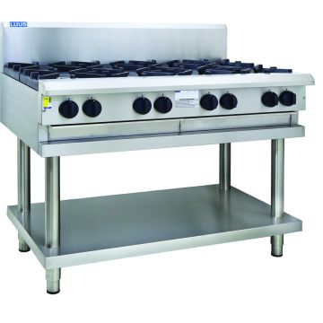 LUUS Professional 8 Burner Cooktop W/ Pilots & Flame Failure CS-8B-P LPG