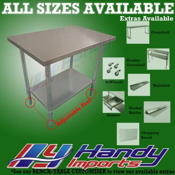 762 X 915mm Stainless Steel #430 Bench