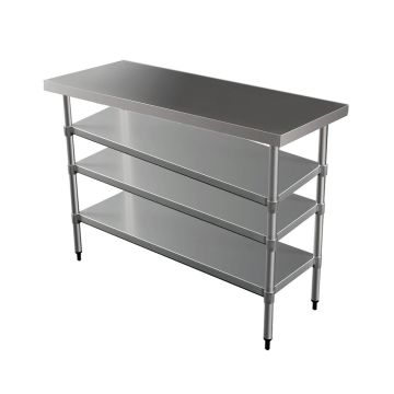 New 1200X390mm #430 Grade Stainless Steel Bbq Narrow Work Bench ,3Xundershelf