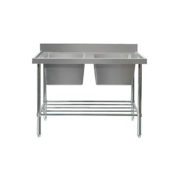 Double Sink Bench 2400 X 600 X 900 SS2624L