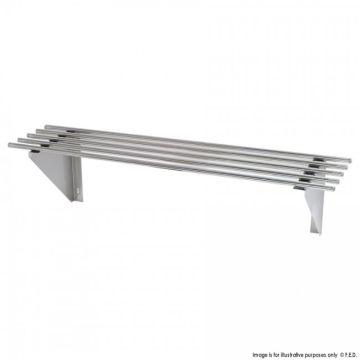 Fed Stainless Steel Pipe Wallshelf - 1200-WSP1