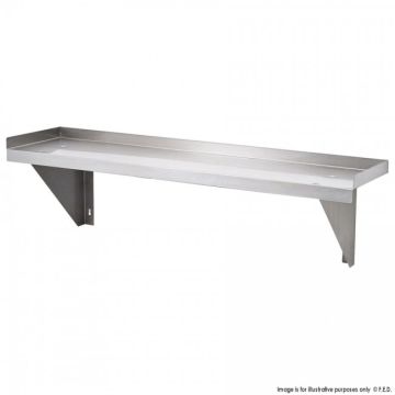 Fed Stainless Steel Solid Wallshelf - 0600-WS1