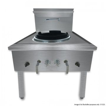 Stainless Steel Waterless Lpg Gas Single Wok - WW-1L