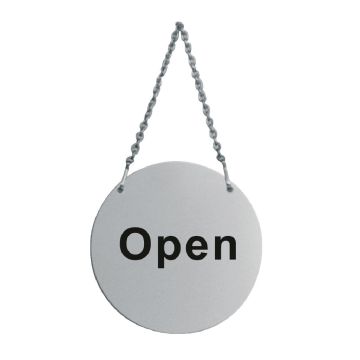 Stainless Steel Door Sign - Open & Closed U065