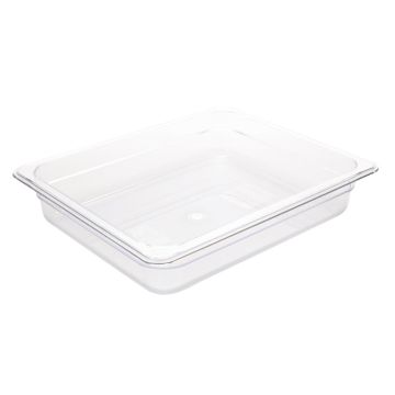 Vogue Polycarbonate 1/2 Gastronorm Container 65mm Clear U228